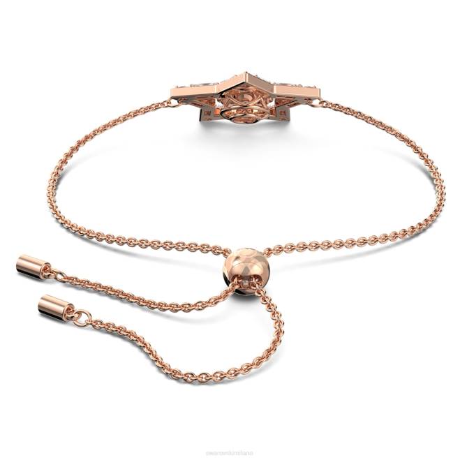 Swarovski DV4B524 gioielleria tagli misti, stella, bianco, placcato tonalità oro rosa braccialetto stella