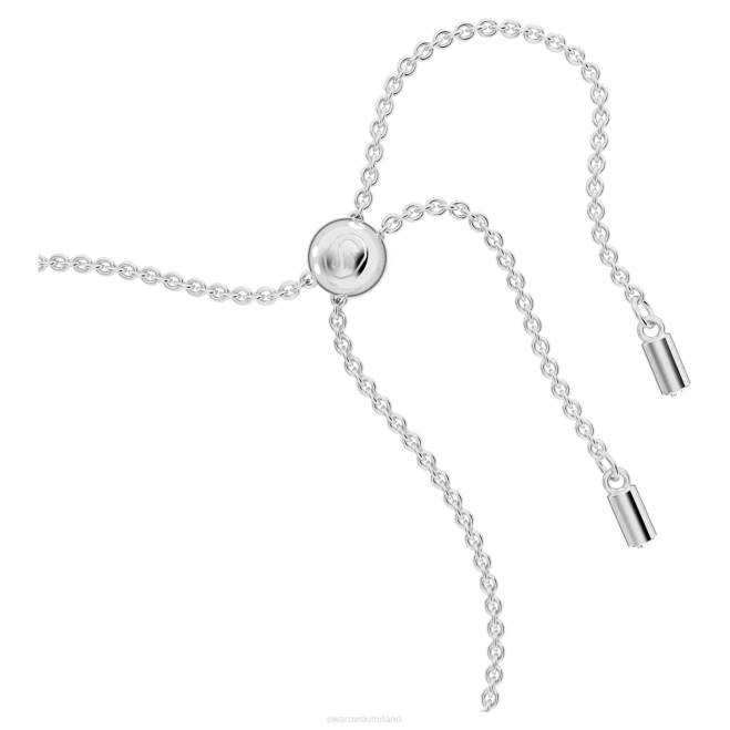 Swarovski DV4B526 gioielleria cigno, bianco, placcato rodio braccialetto con segno