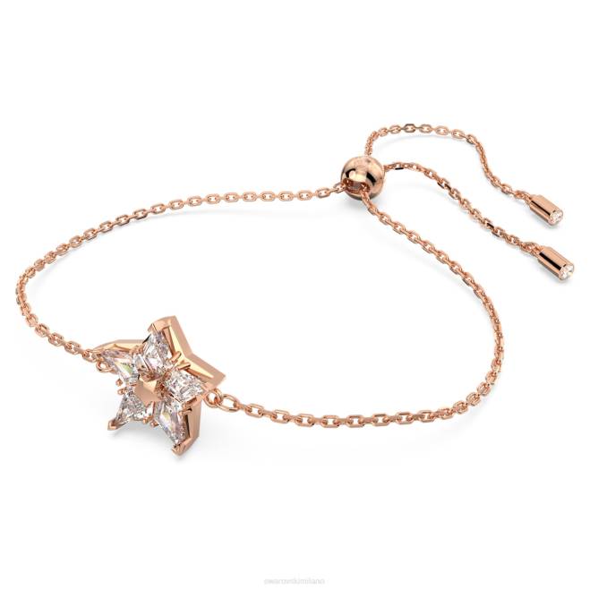 Swarovski DV4B528 gioielleria taglio aquilone, stella, bianco, placcato tonalità oro rosa braccialetto stella