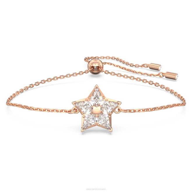 Swarovski DV4B533 gioielleria taglio aquilone, stella, bianco, placcato tonalità oro rosa braccialetto stella