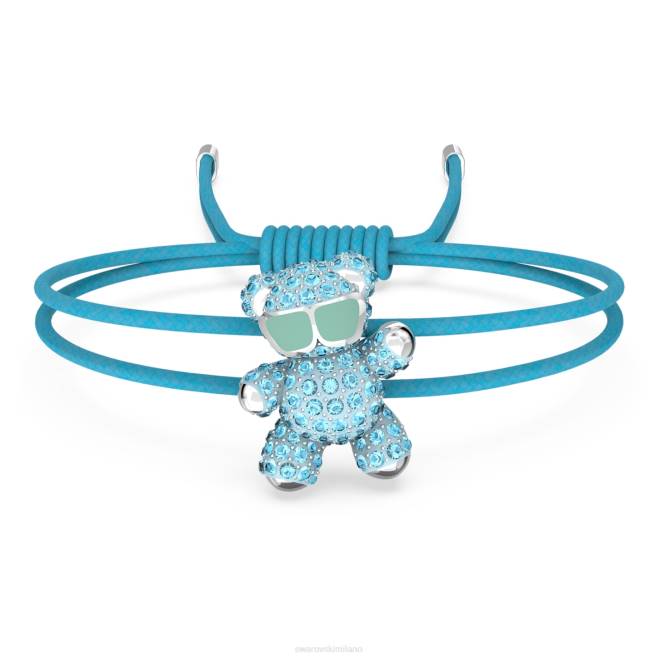 Swarovski DV4B538 gioielleria orso, blu, placcato rodio braccialetto di orsacchiotto
