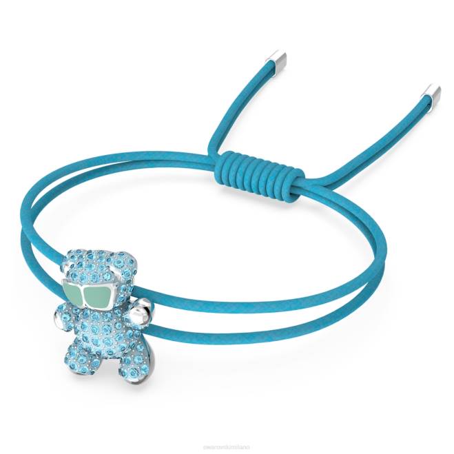 Swarovski DV4B538 gioielleria orso, blu, placcato rodio braccialetto di orsacchiotto