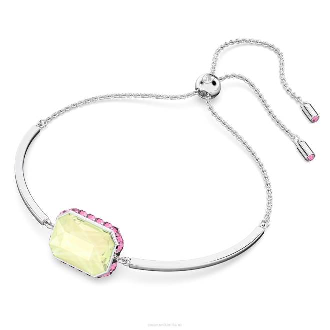 Swarovski DV4B540 gioielleria taglio ottagonale, multicolore, placcato rodio braccialetto dell'orbita