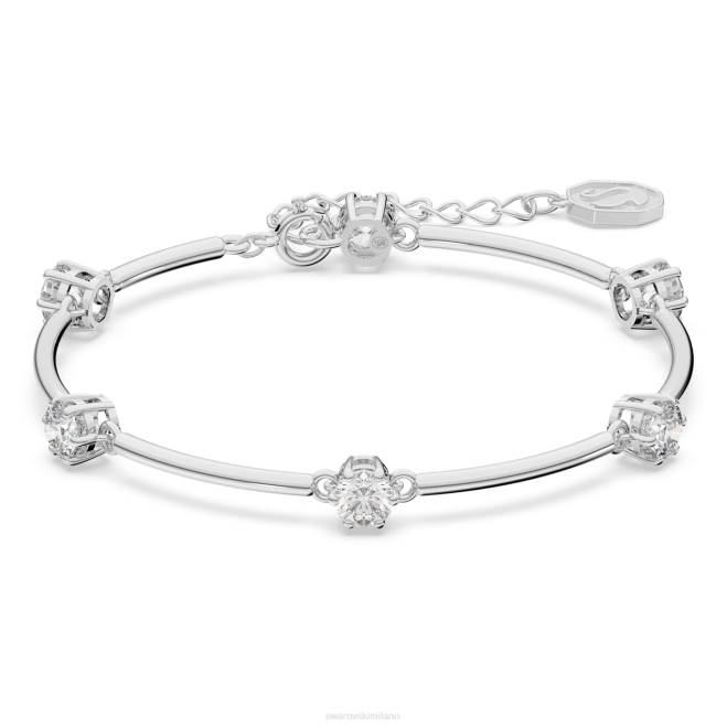 Swarovski DV4B485 gioielleria taglio rotondo, bianco, placcato rodio braccialetto costellazione