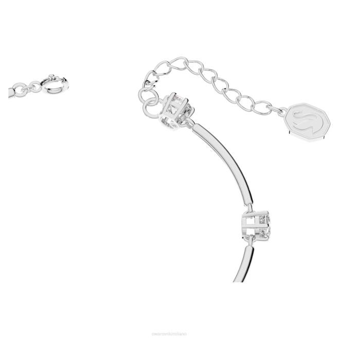 Swarovski DV4B485 gioielleria taglio rotondo, bianco, placcato rodio braccialetto costellazione