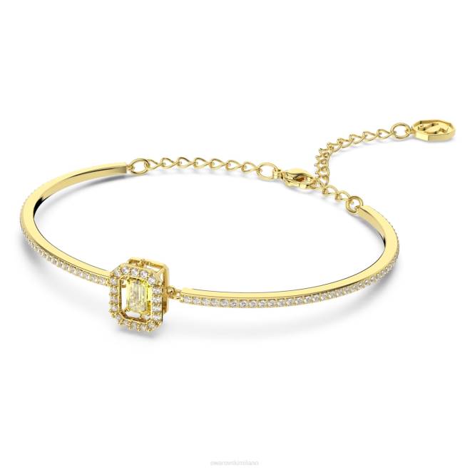Swarovski DV4B489 gioielleria taglio ottagonale, pavé, giallo, placcato color oro braccialetto millenario