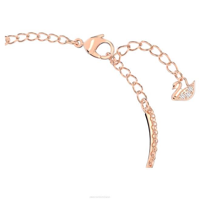 Swarovski DV4B493 gioielleria Infinity, bianco, placcato tonalità oro rosa braccialetto infinito