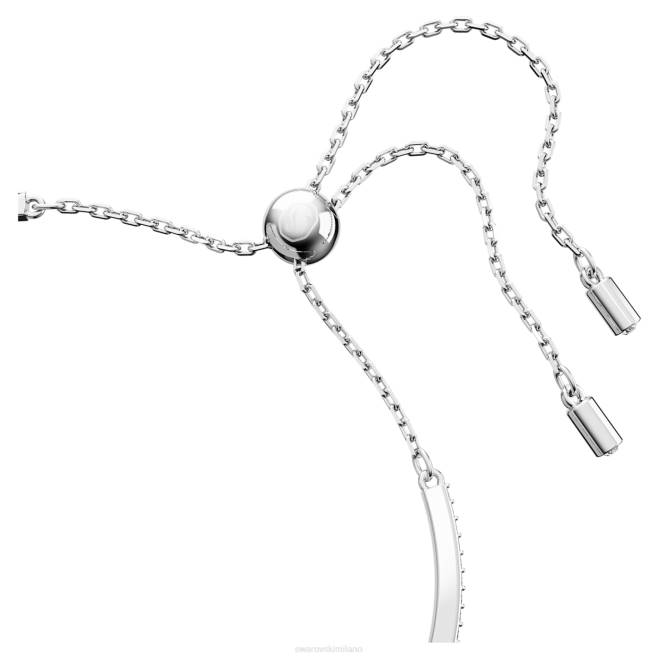 Swarovski DV4B508 gioielleria cigno, bianco, placcato rodio iconico braccialetto a forma di cigno