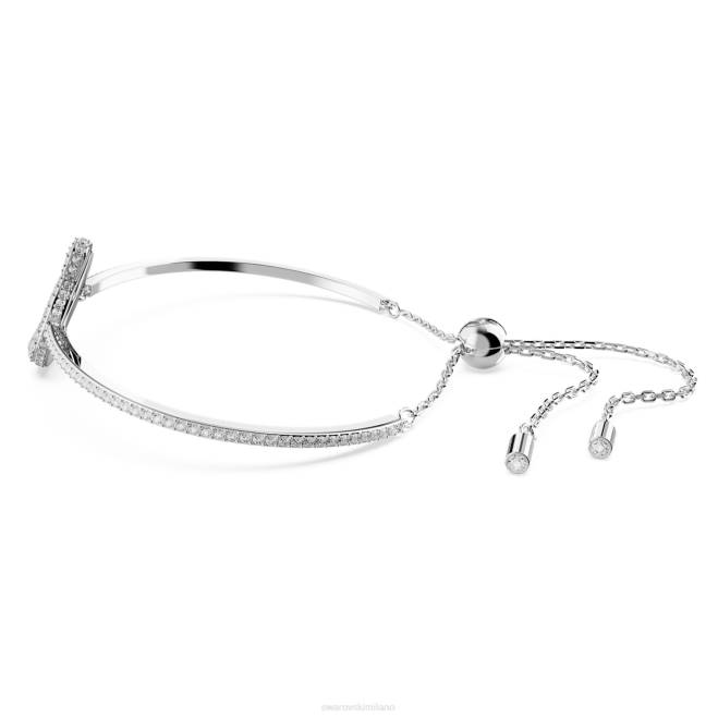 Swarovski DV4B508 gioielleria cigno, bianco, placcato rodio iconico braccialetto a forma di cigno