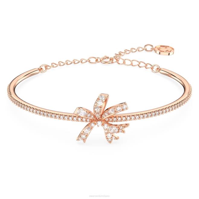 Swarovski DV4B510 gioielleria fiocco, bianco, placcato tonalità oro rosa braccialetto Volta