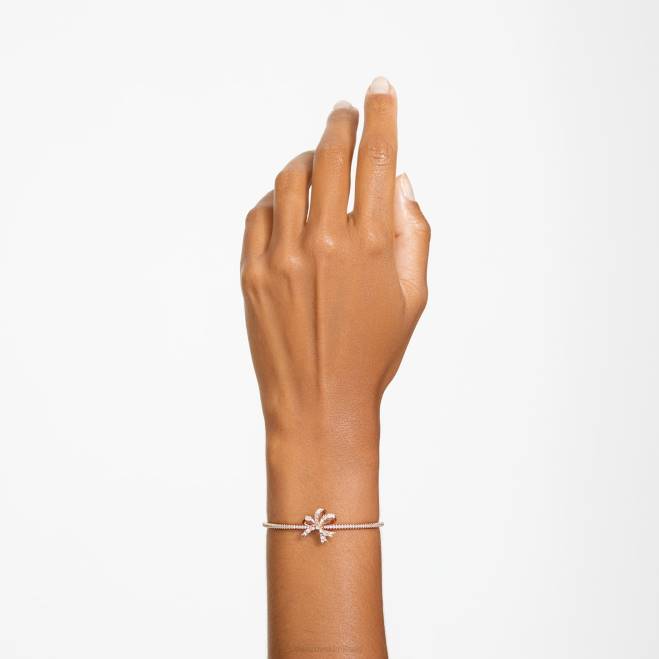 Swarovski DV4B510 gioielleria fiocco, bianco, placcato tonalità oro rosa braccialetto Volta