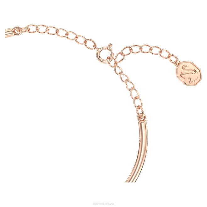 Swarovski DV4B510 gioielleria fiocco, bianco, placcato tonalità oro rosa braccialetto Volta