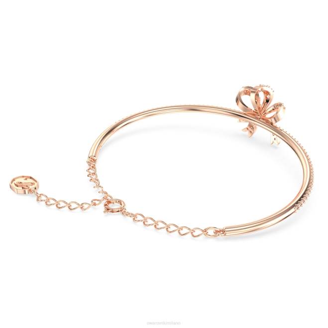 Swarovski DV4B510 gioielleria fiocco, bianco, placcato tonalità oro rosa braccialetto Volta