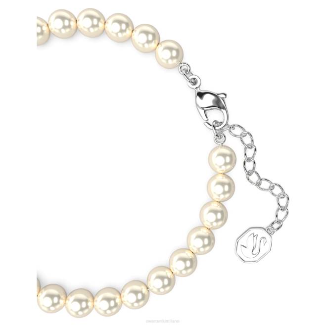 Swarovski DV4B518 gioielleria bianco, rodiato filo remixato