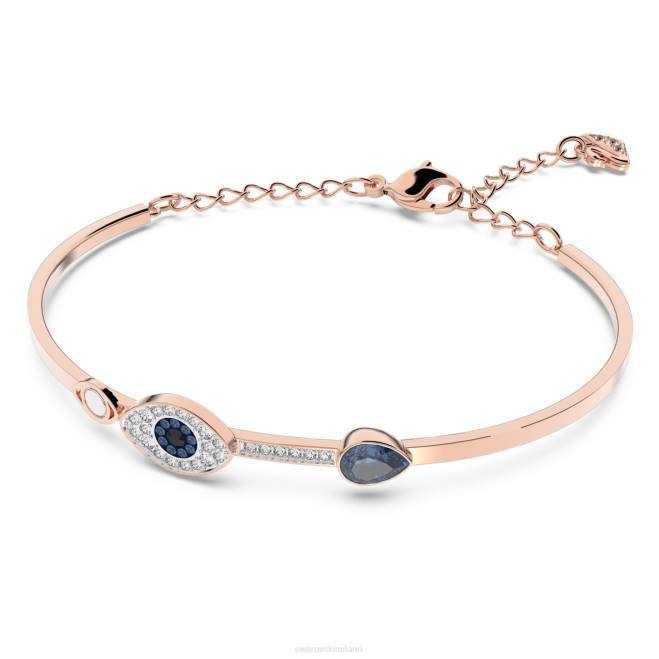 Swarovski DV4B590 gioielleria malocchio, blu, finitura metallica mista braccialetto simbolico