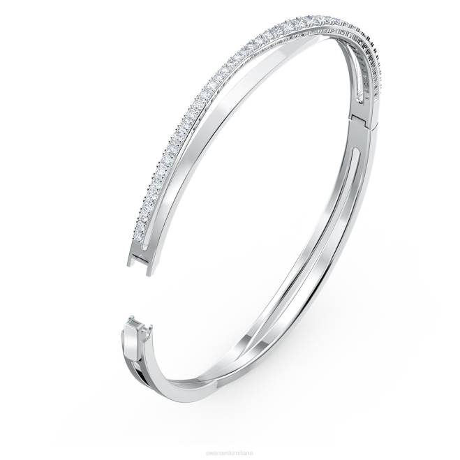 Swarovski DV4B592 gioielleria bianco, rodiato braccialetto a torsione