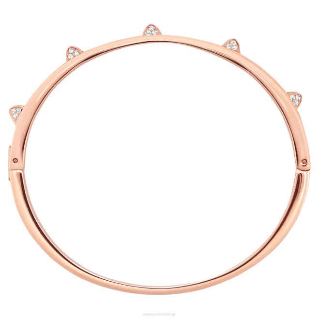 Swarovski DV4B594 gioielleria finitura bianca, tonalità oro rosa braccialetto tattico