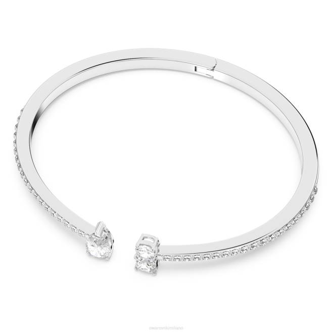 Swarovski DV4B596 gioielleria tagli misti, bianchi, rodiati attirare il polsino