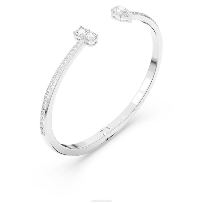 Swarovski DV4B596 gioielleria tagli misti, bianchi, rodiati attirare il polsino