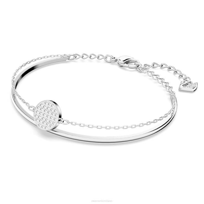 Swarovski DV4B601 gioielleria bianco, rodiato braccialetto allo zenzero