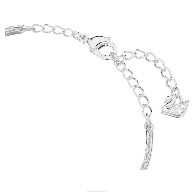 Swarovski DV4B601 gioielleria bianco, rodiato braccialetto allo zenzero