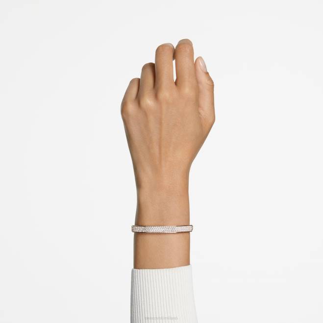 Swarovski DV4B602 gioielleria forma ottagonale, bianco, placcato tonalità oro rosa braccialetto dextera