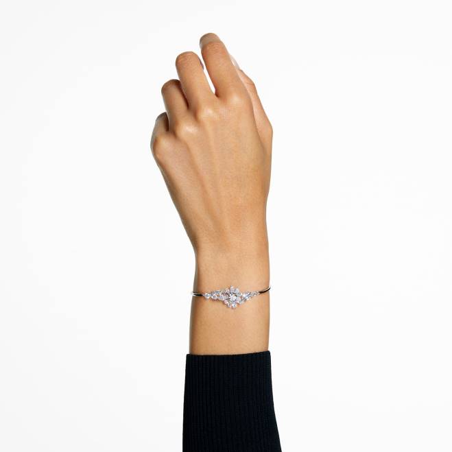 Swarovski DV4B607 gioielleria tagli misti, fiore, bianco, rodiato braccialetto Gema