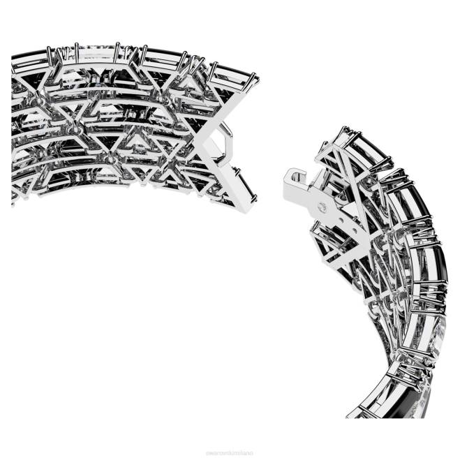 Swarovski DV4B609 gioielleria taglio a triangolo, nero, placcato rodio polsino di ortice