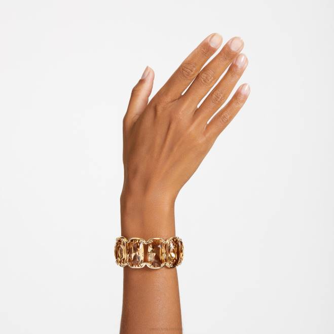 Swarovski DV4B611 gioielleria cristalli fluttuanti sovradimensionati, tono oro, placcati color oro bracciale Harmonia