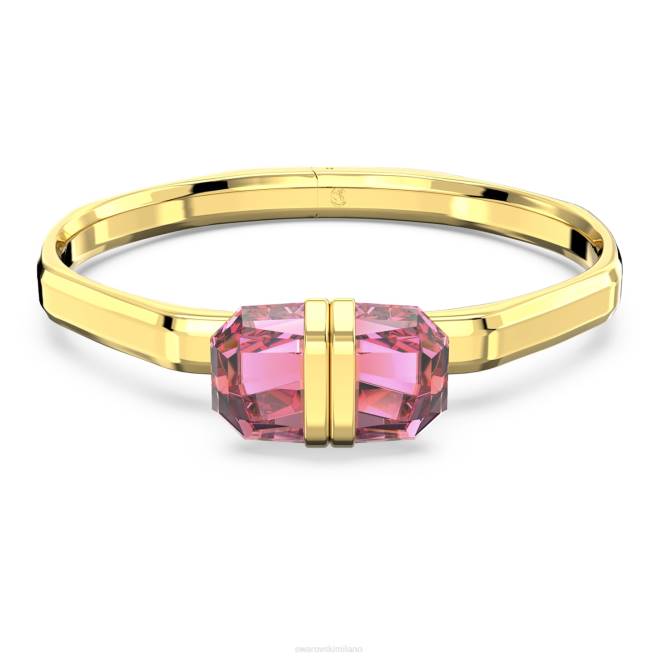 Swarovski DV4B617 gioielleria chiusura magnetica, rosa, placcato color oro braccialetto lucente