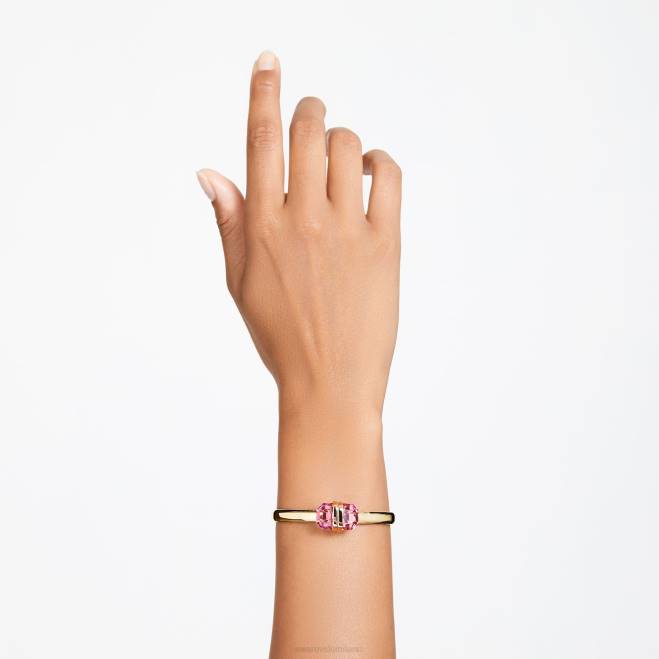 Swarovski DV4B617 gioielleria chiusura magnetica, rosa, placcato color oro braccialetto lucente