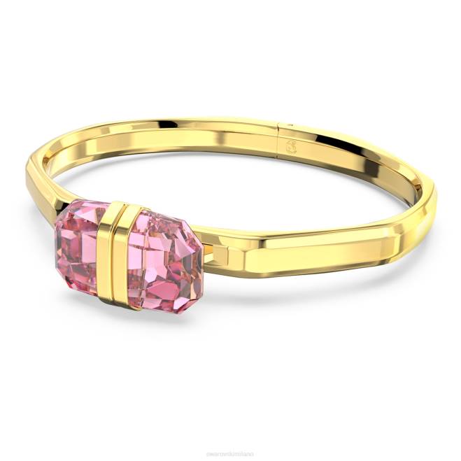Swarovski DV4B617 gioielleria chiusura magnetica, rosa, placcato color oro braccialetto lucente