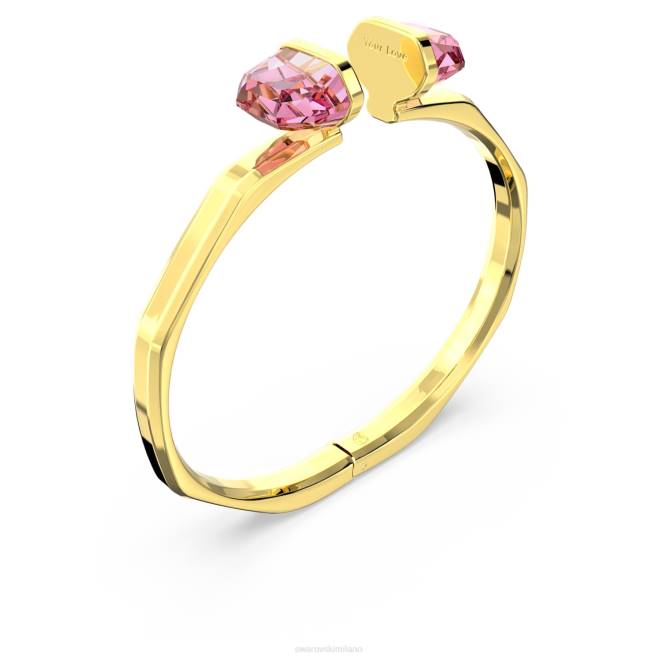 Swarovski DV4B617 gioielleria chiusura magnetica, rosa, placcato color oro braccialetto lucente