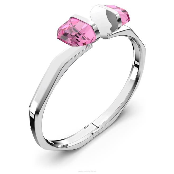 Swarovski DV4B618 gioielleria chiusura magnetica, rosa, acciaio inossidabile braccialetto lucente