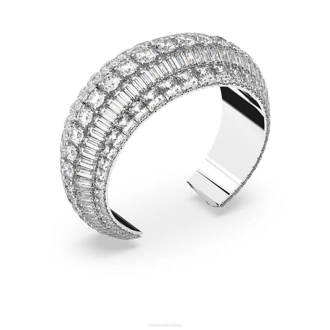 Swarovski DV4B619 gioielleria tagli misti, bianchi, rodiati polsino dell'iperbole