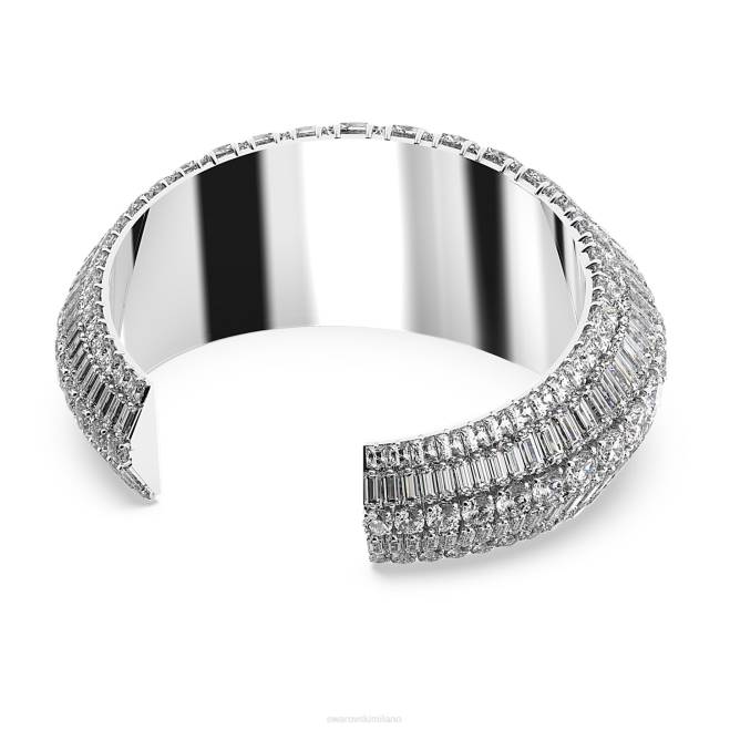 Swarovski DV4B619 gioielleria tagli misti, bianchi, rodiati polsino dell'iperbole