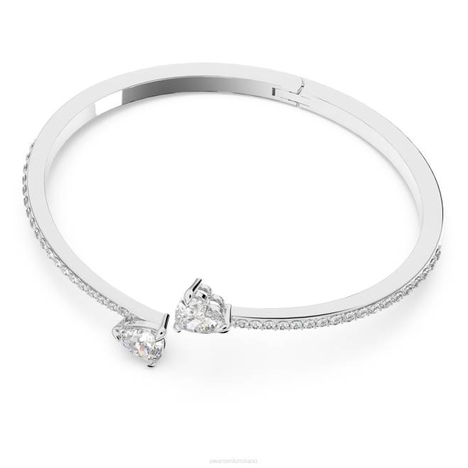 Swarovski DV4B620 gioielleria cuore, bianco, placcato rodio attirare il braccialetto dell'anima
