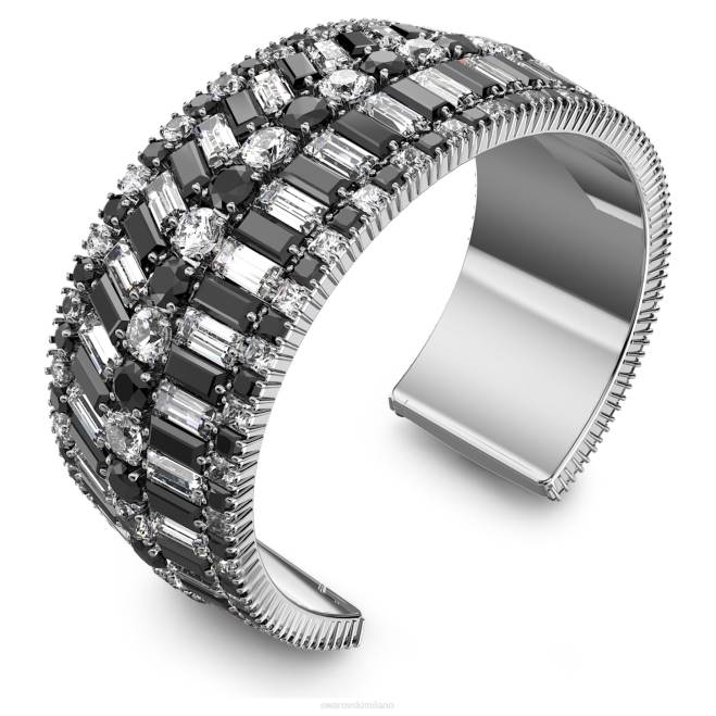 Swarovski DV4B626 gioielleria tagli misti, neri, rodiati polsino dell'iperbole