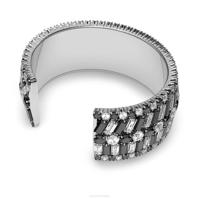 Swarovski DV4B626 gioielleria tagli misti, neri, rodiati polsino dell'iperbole