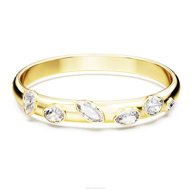 Swarovski DV4B631 gioielleria tagli misti, bianco, placcato oro braccialetto dextera