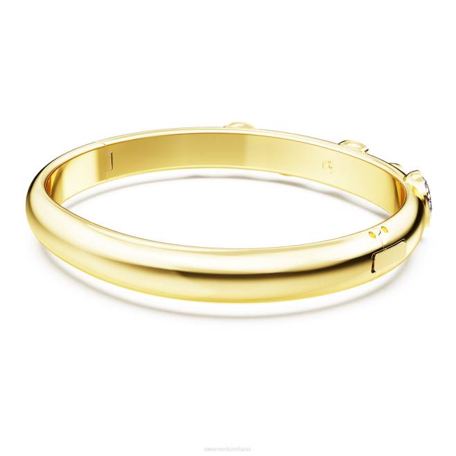 Swarovski DV4B631 gioielleria tagli misti, bianco, placcato oro braccialetto dextera
