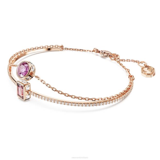 Swarovski DV4B634 gioielleria tagli misti, rosa, placcato tonalità oro rosa ancora un braccialetto