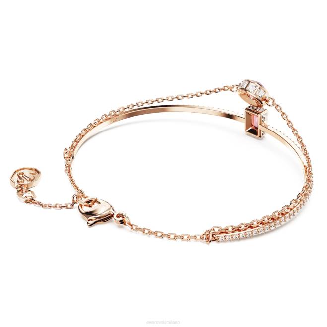 Swarovski DV4B634 gioielleria tagli misti, rosa, placcato tonalità oro rosa ancora un braccialetto