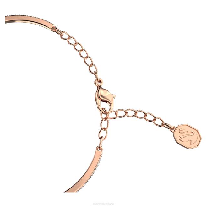 Swarovski DV4B636 gioielleria taglio rotondo, viola, placcato tonalità oro rosa braccialetto da ballo scintillante