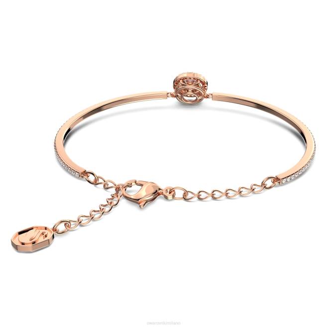 Swarovski DV4B636 gioielleria taglio rotondo, viola, placcato tonalità oro rosa braccialetto da ballo scintillante