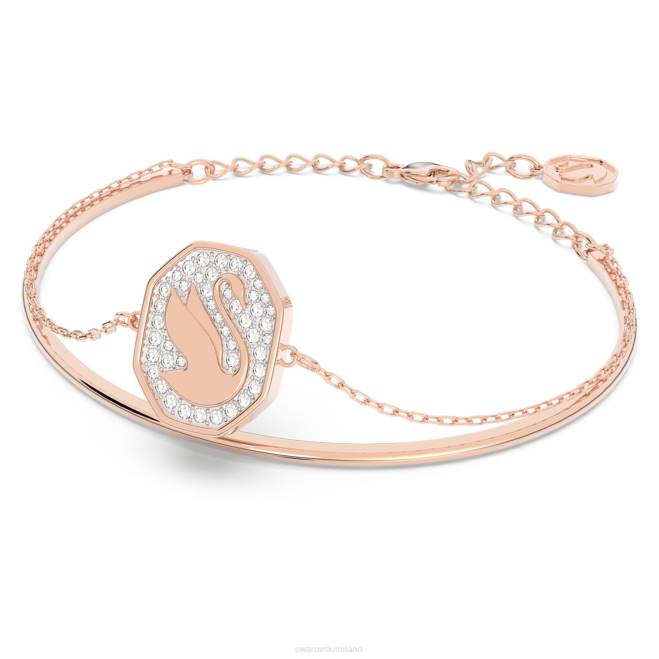 Swarovski DV4B639 gioielleria cigno, bianco, placcato tonalità oro rosa braccialetto Signum