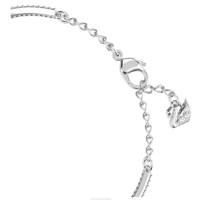 Swarovski DV4B641 gioielleria trifoglio, blu, placcato rodio braccialetto da ballo scintillante