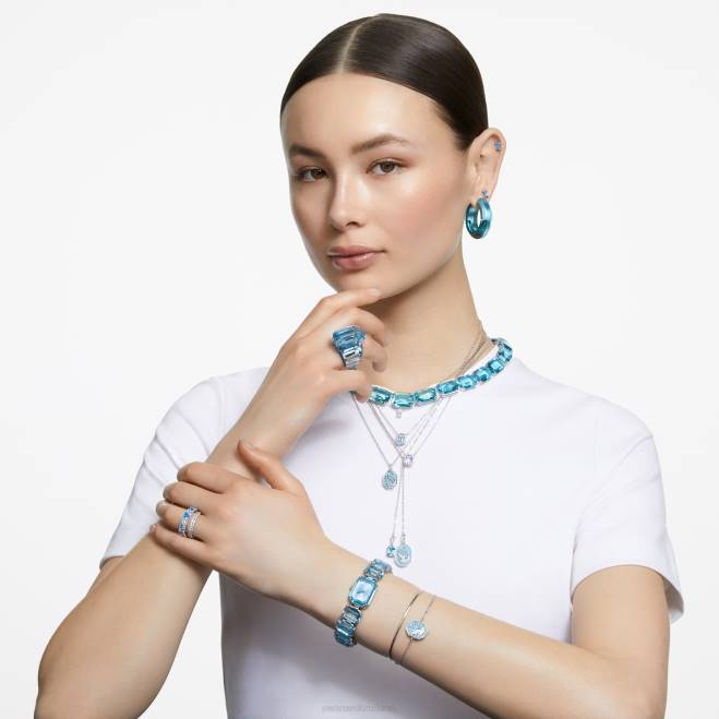 Swarovski DV4B642 gioielleria cigno, blu, placcato rodio braccialetto Signum