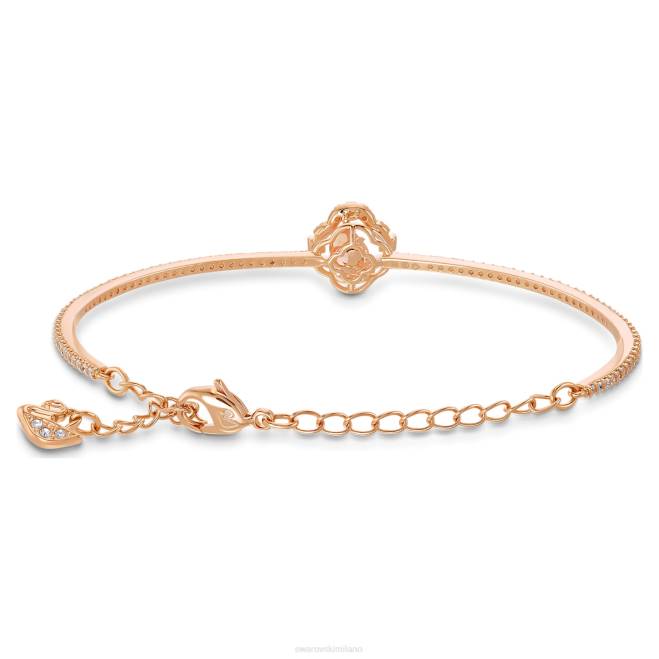Swarovski DV4B643 gioielleria trifoglio, rosa, placcato tonalità oro rosa braccialetto da ballo scintillante