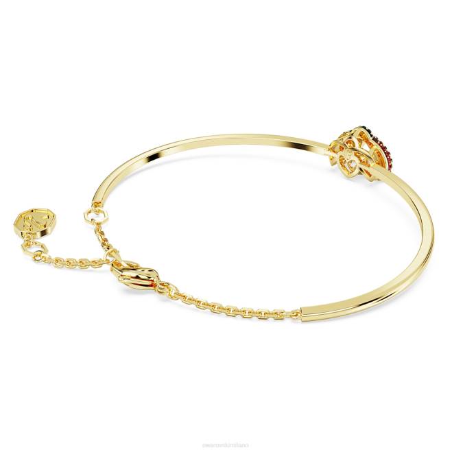 Swarovski DV4B645 gioielleria coccinella, rossa, placcata color oro braccialetto idilliaco
